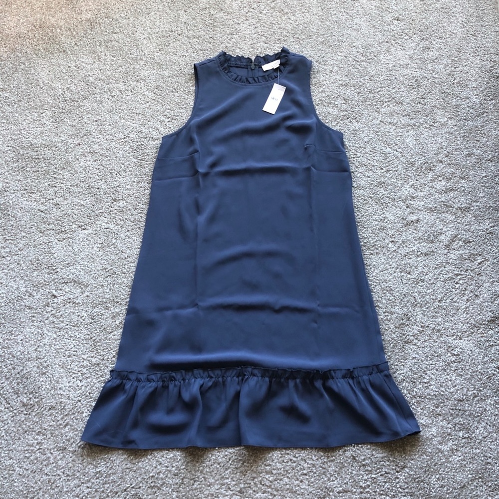 NWT Loft Drop Waist Ruffle Dress